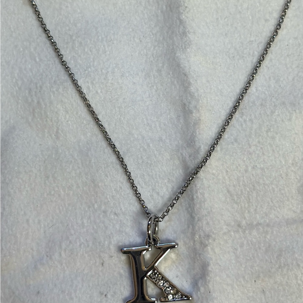 Juicy Couture Silver 'K' Pendant Necklace